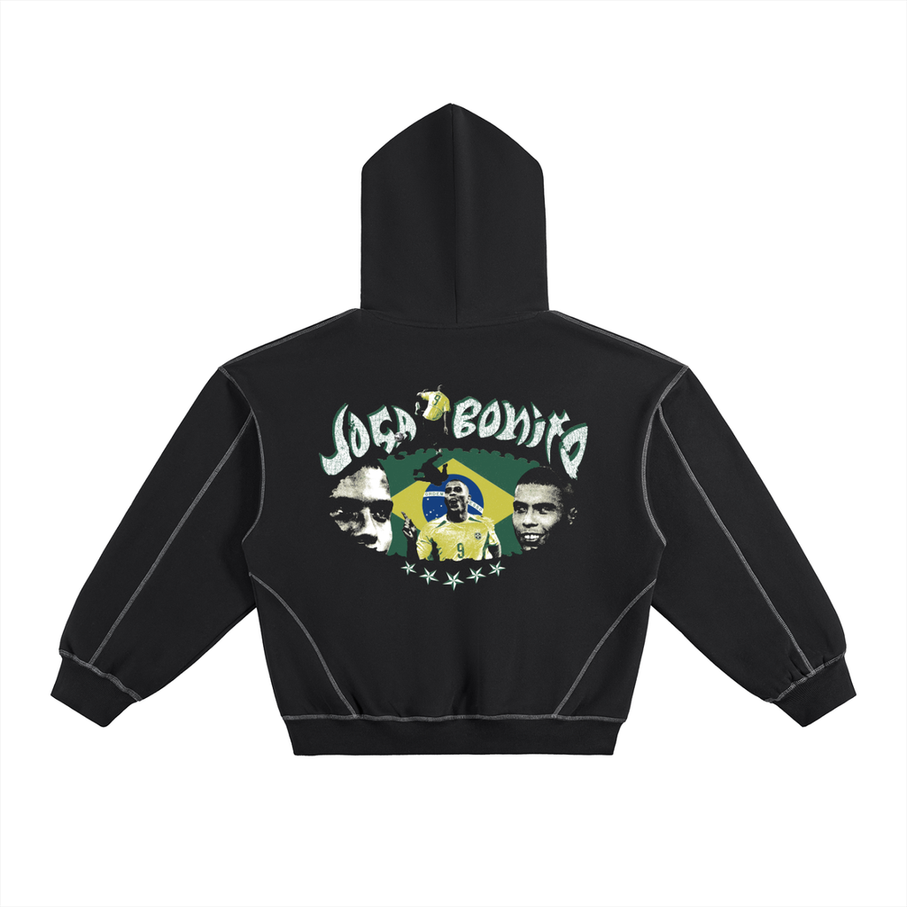 RONALDO CONTRAST STITCH BOXY HOODIE