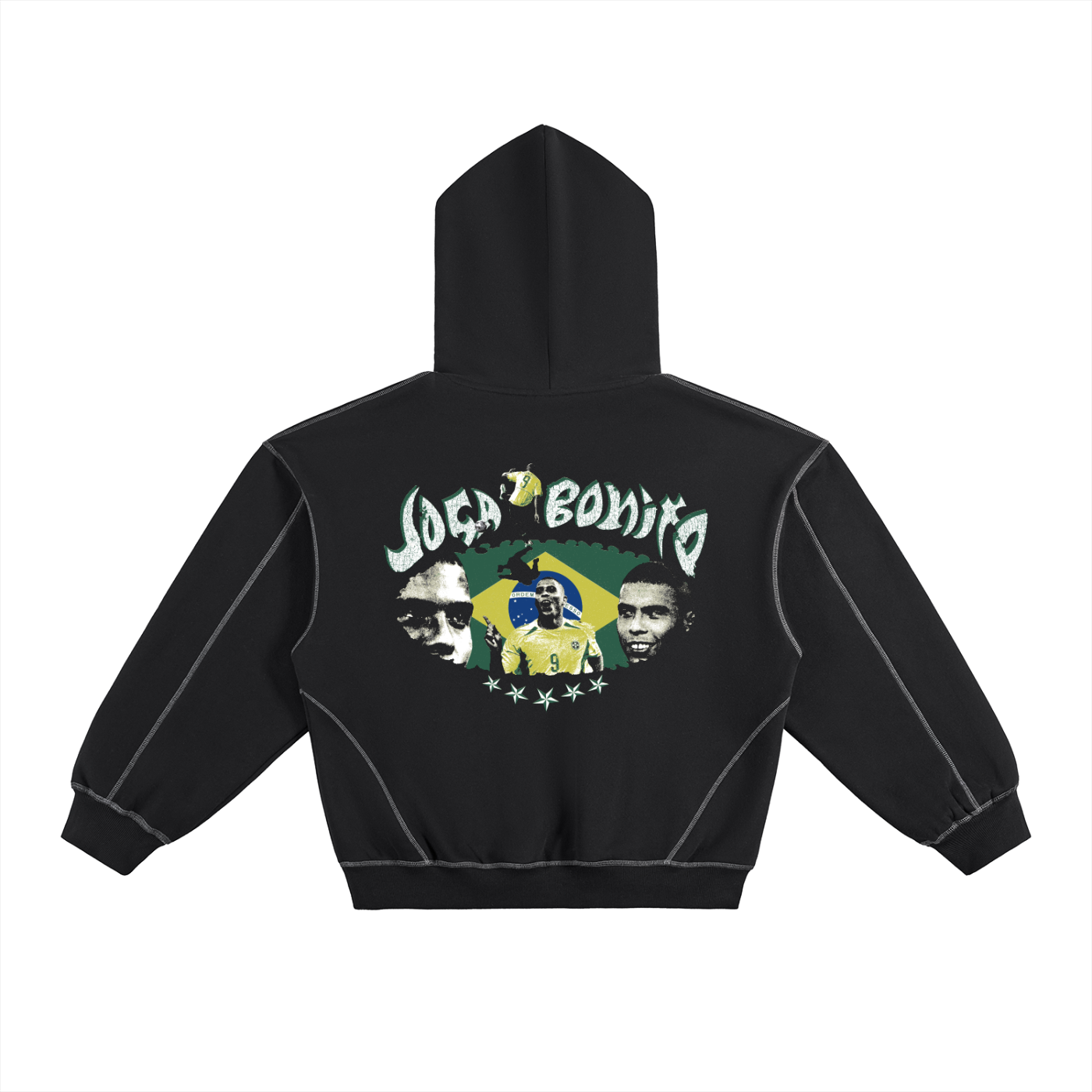 RONALDO CONTRAST STITCH BOXY HOODIE