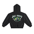 PELE CONTRAST STITCH BOXY HOODIE