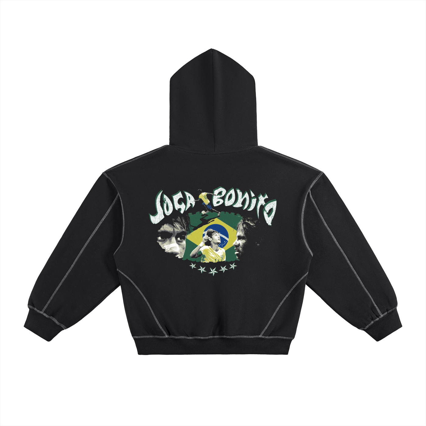 NEYMAR JR CONTRAST STITCH BOXY HOODIE