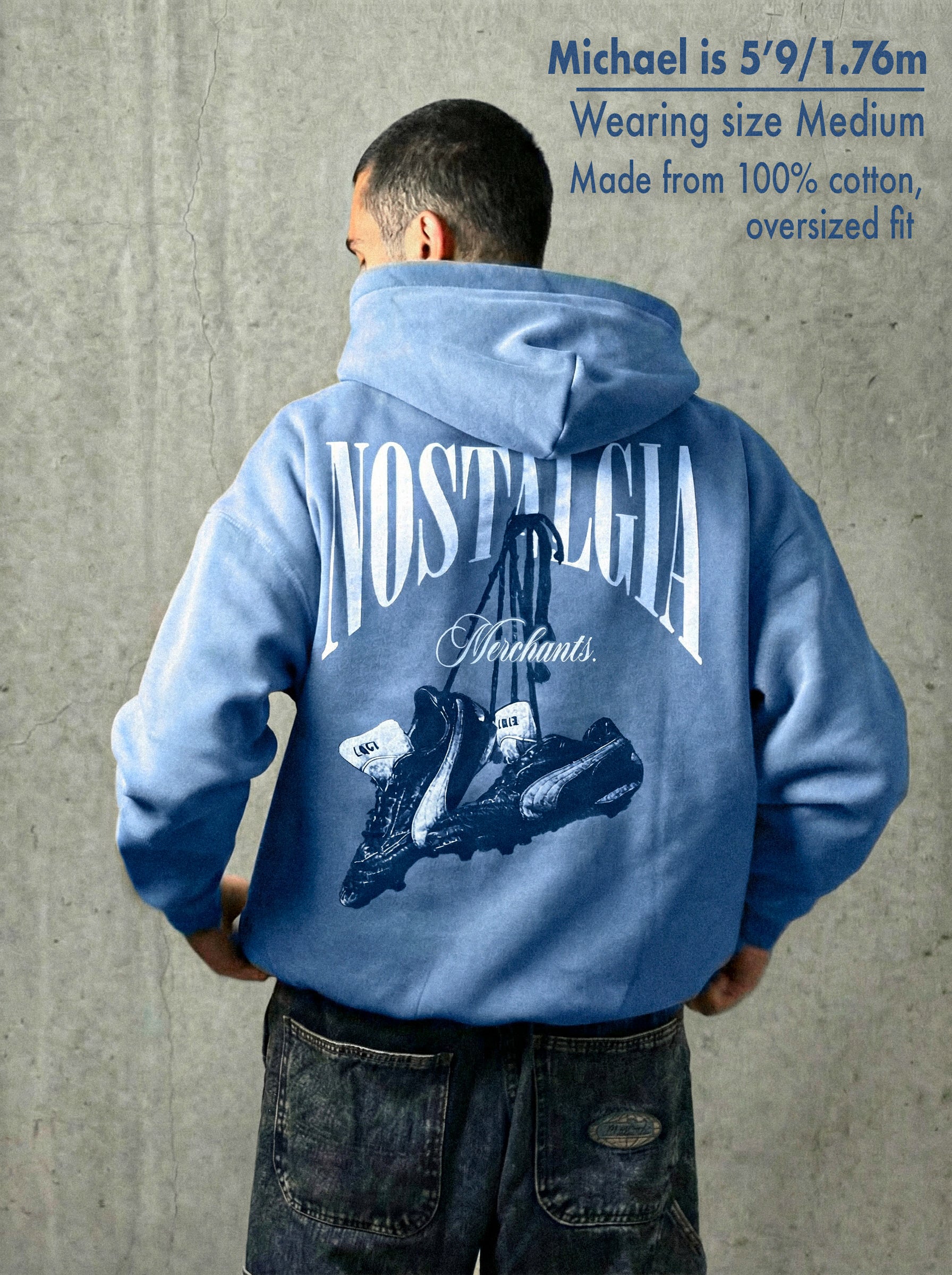 SKY BLUE NOSTALGIA MERCHANTS HOODIE