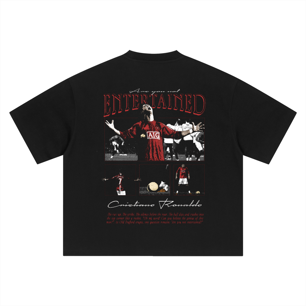 "ENTERTAINED?" BOXY OVERSIZED T-SHIRT