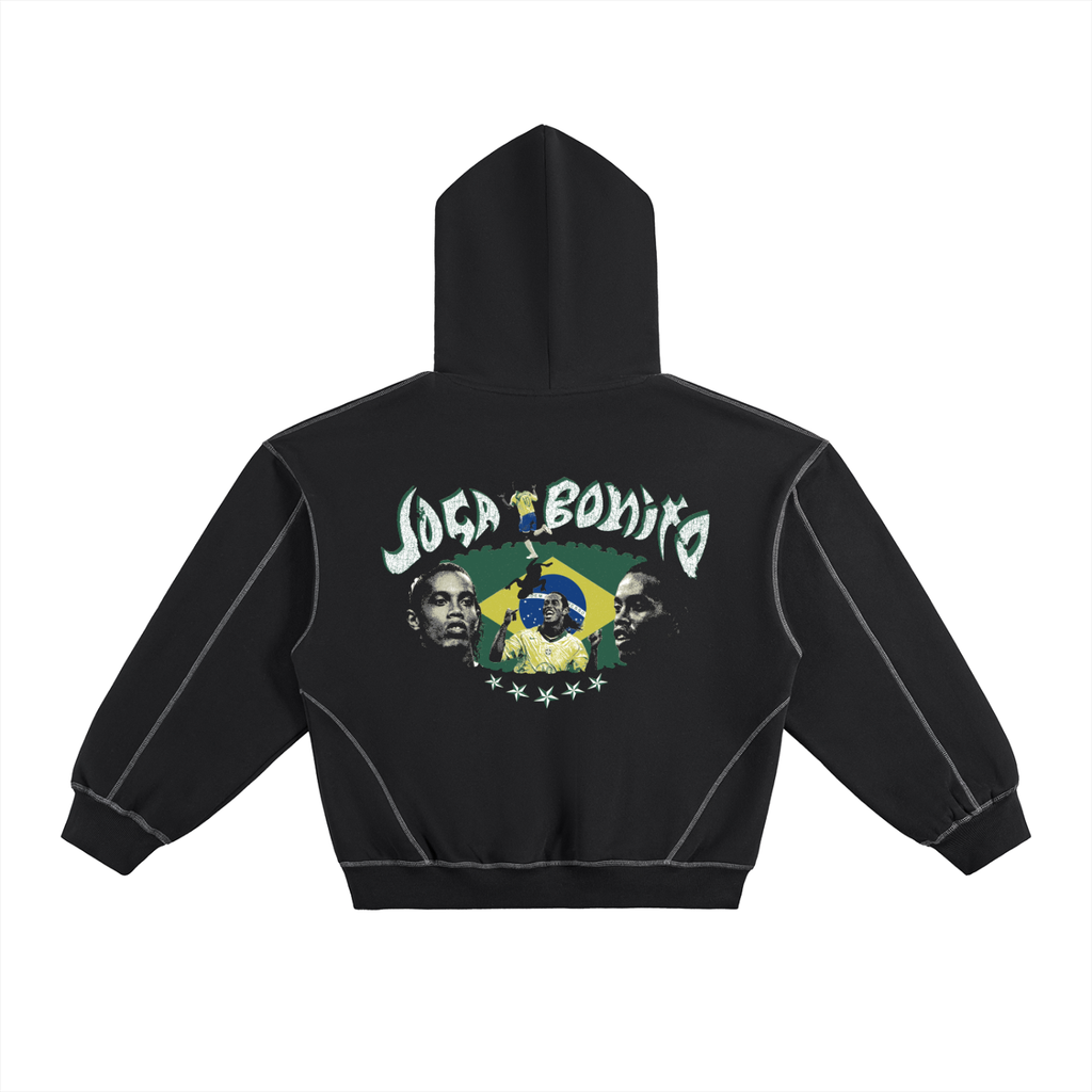 RONALDINHO CONTRAST STITCH BOXY HOODIE