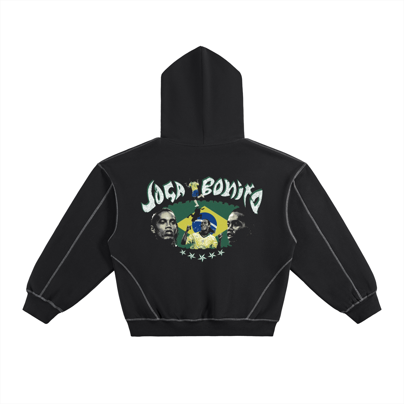 RONALDINHO CONTRAST STITCH BOXY HOODIE